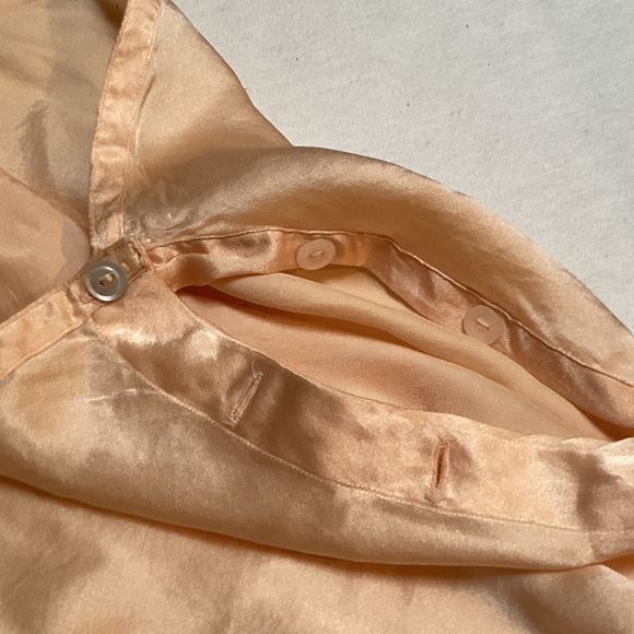 Satin Pink Lace Trim Women’s Sleep Shorts Vintage - Picture 4 of 7